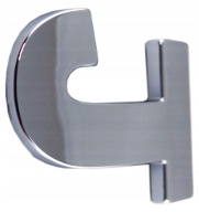 Z3W72 PÍSMENO CHROME J j VEĽKÉ 5,6 cm ZNAK PÍSMENO