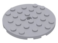 LEGO okrúhly tanier 6X6 SVETLO SIVÁ 11213
