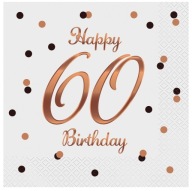Happy 60 Birthday obrúsky 20 kusov Birthday