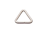 Kožený rámový trojuholník 20 / 20 / 3 mm strieborný, 1 kus