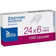 Štandardné kancelárske sponky 24/6 GZ101-A TETIS