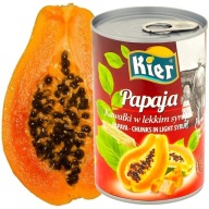 Thajská papája kúsky v light sirupe Papaya kúsky svetlý sirup 425g KIER