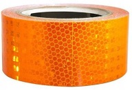 REFLEXNÁ PÁSKA SAMOLEPIACA FÓLIA ORANŽOVÁ PRIZMATICKÁ NÁLEPKA 5CM