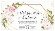 SVADOBNÉ nálepky na svadobnú tortu menovky 10 ks