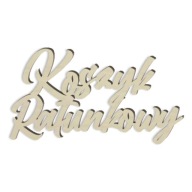 RESCUE KOŠÍK svadobný nápis PLYWOOD WEDDING