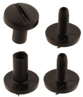 Plastové nity DIY skrutka 10mm Čierna 10ks
