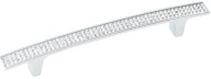 Nábytková úchytka s chrómovými kryštálmi, rozteč 128 mm - UKS004 AMIX