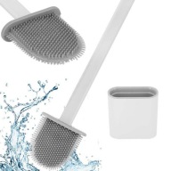 SILIKÓNOVÁ WC KEFA DO KÚPEĽNE WC, BIELA, ANTIBAKTERIÁLNA