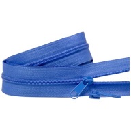 3 mm páska na špirálový zips, MODRÁ, 2 zipsy, 1 meter