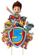 PAW PATROL NARODENINOVÝ TOPPER NA TORTY + VEK