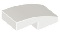LEGO ELEMENT- Slope Curved 2 x 1 x 2/3 Biela / biela 11477 5ks NOVINKA