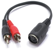 ADAPTÉR DIN 5 KOLÍKOVÁ ZÁSUVKA 2X RCA ZÁSTRČKA VITALCO