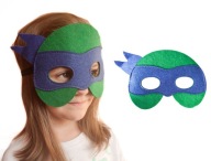 PLSTENÁ MASKA NINJA KORYTNAČKY LEONARDO KARNEVAL