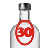 Prívesky na fľaše alkohol vodka 30 NARODENINY x10
