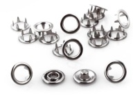 Patentky, patentky SPRINGS 9,5 mm Silver 50 set