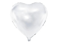 Srdiečkový fóliový balónik 45cm biely Party Deco