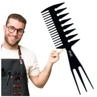 PÁNSKY obojstranný holičský hrebeň na úpravu vlasov pre styling
