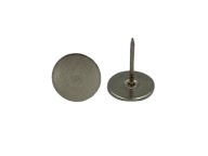 GOMBÍKY ČALÚNNE chrómové špendlíky 18 mm - 25 ks