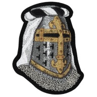 VELCRO NÁŠIVKA Topfhelm PRILBA CRUSADER M-Tac ŠEDÁ
