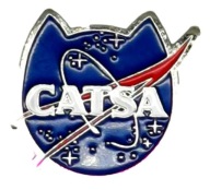 NASA Cats Pin Space Metal Pin Cats Head