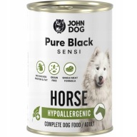John Dog PURE BLACK SENSI ADULT HYPOALLERGENIC HORSE 400g mokré krmivo pre psov