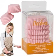 ZNAČKOVÉ VEĽKÉ KOLÍČKY NA MUFFINY RUŽOVÉ DEKORA 75 KS
