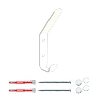 VOX MINI dvojitý biely nástenný vešiak na šaty