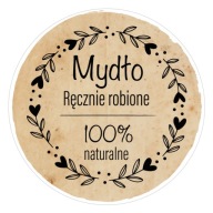 Nálepky MYDLO Handmade 100% prírodná kozmetika darček 48 kusov