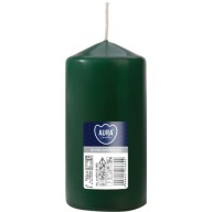 BISPOL Aura 38H valcová sviečka 12CM SW60/120 FĽAŠA ZELENÁ