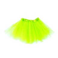 Tylová tutu sukňa pre dievčatá, limetkovo zelená, 30 cm