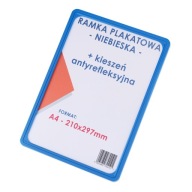 A4 MODRÝ RÁM NA PLAKÁT + UNIVERZÁLNE VRECKO NA PLAKÁT - A4