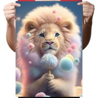 DIAMANTOVÁ VÝŠIVKA Diamantová maľba mozaika Diamantový set pre deti Lion