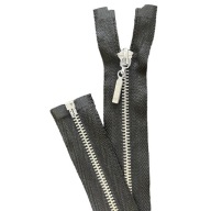 TENKÝ KOVOVÝ Zips VT0 70 cm STRIEBORNÝ 1 ks.