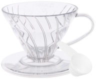 HARIO ODKAPÁVAČ KÁVY PLASTOVÝ TRANSPARENT V60-01