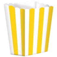 PAPIEROVÉ KRABICE NA POPCORN, ŽLTÉ, BIELE, ŽLTÉ