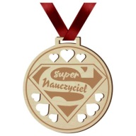Drevená MEDAILA SUPER vzdelanie DEŇ UČITEĽOV