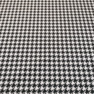 Poťahová látka velúrová potlač geometrický materiál Houndstooth čierna a biela
