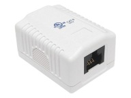 Zásuvka 1x RJ45/8P8C cat.6 UTP povrchové LSA kontakty LogiLink