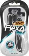 BIC FLEX 4 PÁNSKE holiace žiletky so 4 čepeľami - 3 KS