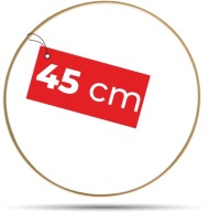 MATNÝ ZLATÝ KOVOVÝ prsteň na lapač snov, 45 cm