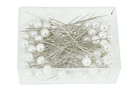 Perličkové korálky na špendlíku 10mm/30ks BIELA/KRÉMOVÁ