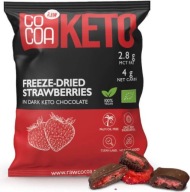 BIO Mrazom sušené jahody v raw KETO čokoláde BEZ CUKRU vegánske 40 g