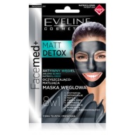 Eveline Matt Detox Carbon maska ​​8v1 2×5 ml