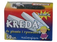 WHITE SCHOOL CHALK - 50 tyčiniek