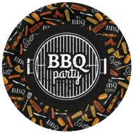 Jednorazové okrúhle PAPIEROVÉ TANIERE 23 cm Gril BBQ Party ODOLNÉ