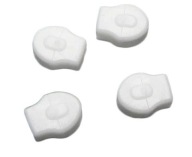 Biely zips, trezor na pásku, 3mm zámok, 12 ks