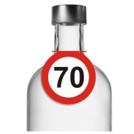 Prívesky na fľaše alkohol vodka 70 NARODENINY x10