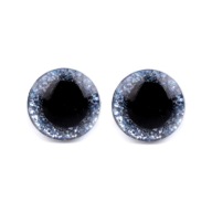 GLITTER BLUE MASKOT EYES 10 mm