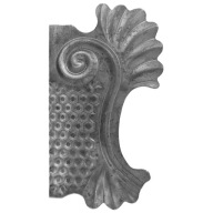 PRAVÁ DOSKA BEZ OTVOROV KOVANÉ PRVKY 63.135 H290XL160 2MM