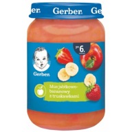 Detský dezert Jablkovo-banánová pena s jahodami 190 g Gerber